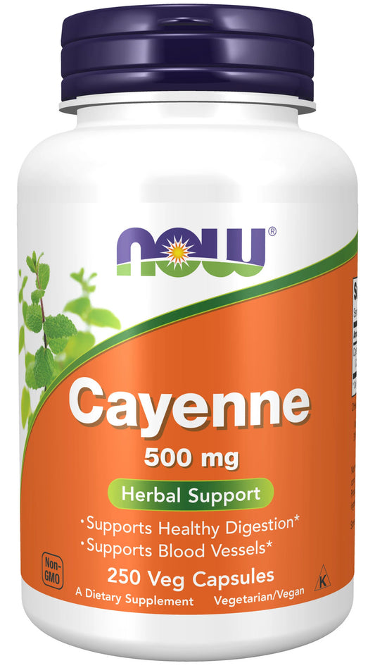 NOW Supplements - Cayenne 500 Mg 250 Veg Capsules