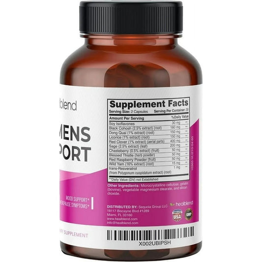 Women'S Support Supplements - Reduces Menopause Symptoms, Hormonal Balance, Promote Healthy Mood - 60 Capsules