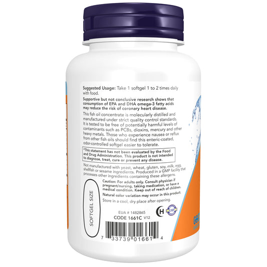 Supplements, Ultra Omega-3 Molecularly Distilled and Enteric Coated, 90 Softgels
