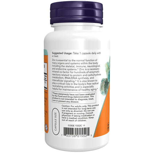 Supplements, Zinc Picolinate 50 Mg, Supports Enzyme Functions, Immune Support, 120 Veg Capsules