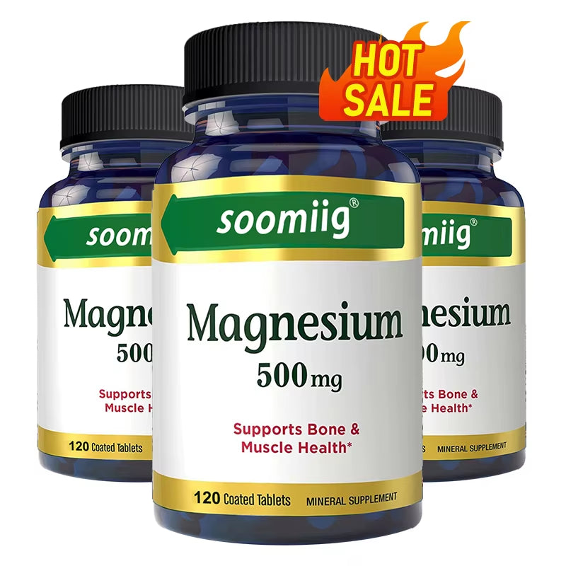 Magnesium Supplements - Supports Deep Sleep, Promotes Muscle Growth, Bone, Brain, Heart Health and Improves Absorption