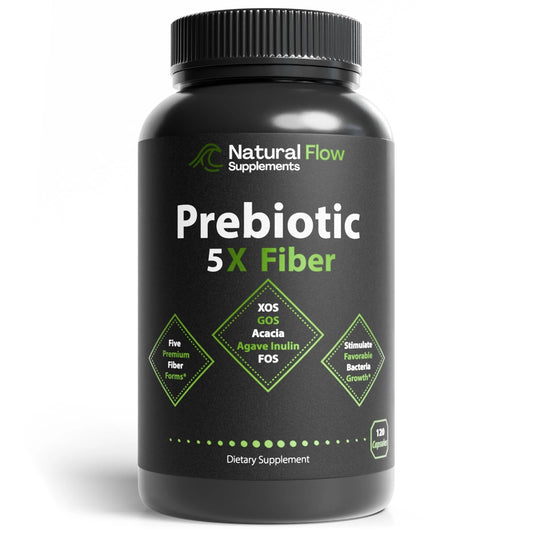 Prebiotic Fiber 5-In-1, XOS, GOS, FOS, Acacia and Agave, 120 Caps