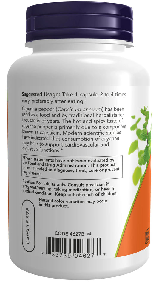 NOW Supplements - Cayenne 500 Mg 250 Veg Capsules
