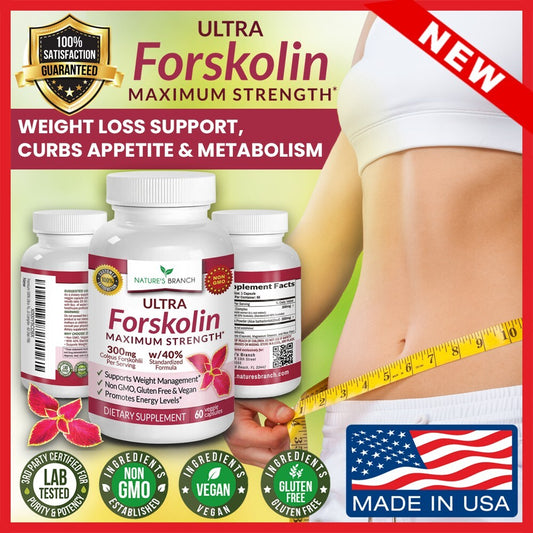 Forskolin for WEIGHT LOSS Supplements | Maximum Strength, Men & Women | USA MADE