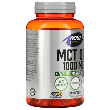 Sports MCT Oil Weight Management, Dietary Supplements, 1000 Mg, 150 Count