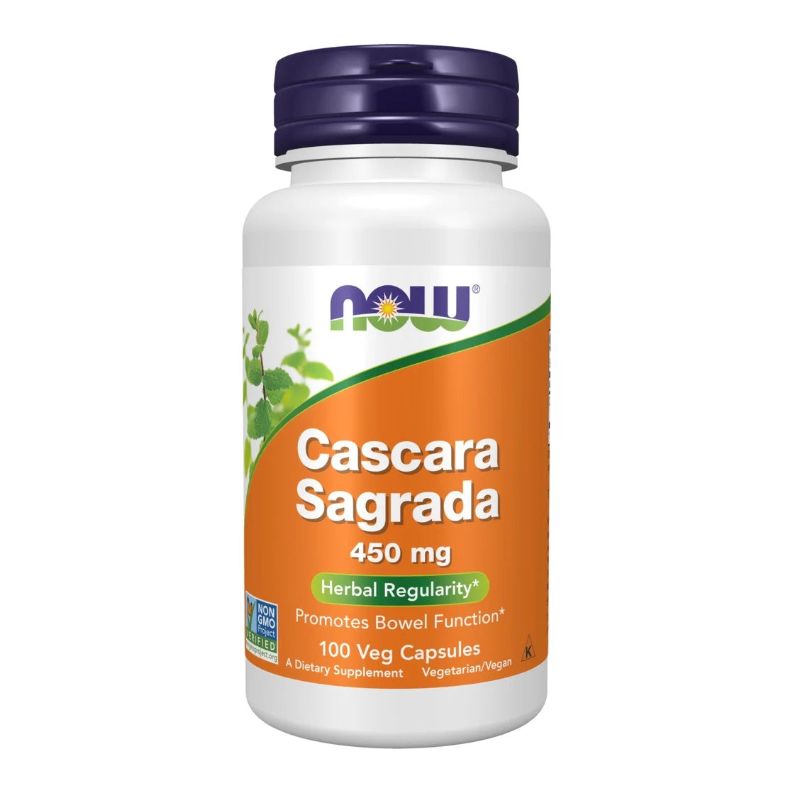 Supplements, Cascara Sagrada (Rhamnus Purshiana) 450 Mg, Herbal Regularity*, 100 Veg Capsules