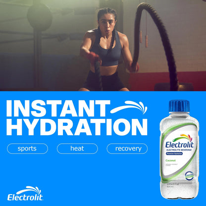 (6 Pack)  Electrolyte Drink, Coconut, 21Oz Bottle