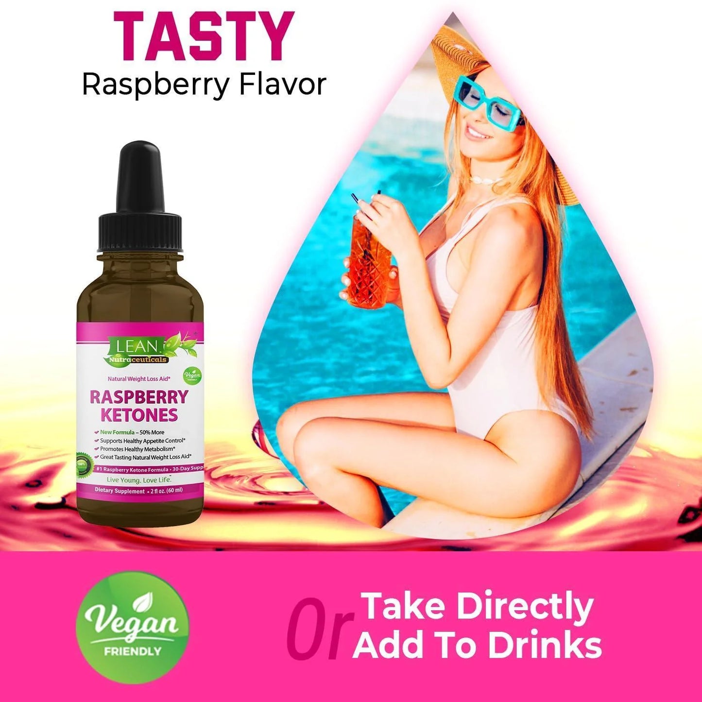 Weight Loss Keto Raspberry Ketone Drops 60 Ml Appetite Suppressant Fat Burner Diet Energy Supplement Metabolism Booster That Work for Belly for Men and Women Slim Faster than Gummy Pill Capsule Tea