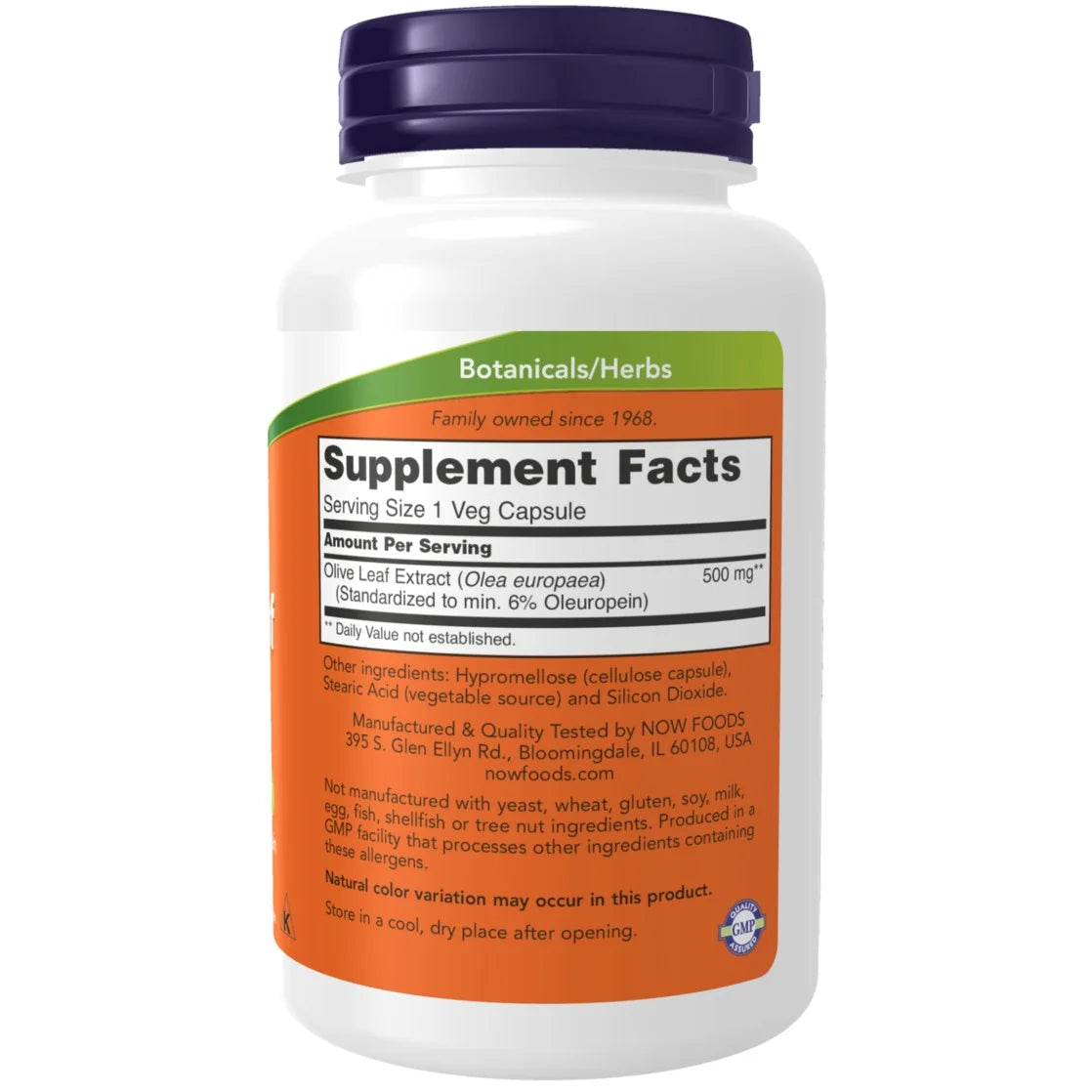 Supplements, Olive Leaf Extract 500 Mg, Free Radical Scavenger*, 120 Veg Capsules
