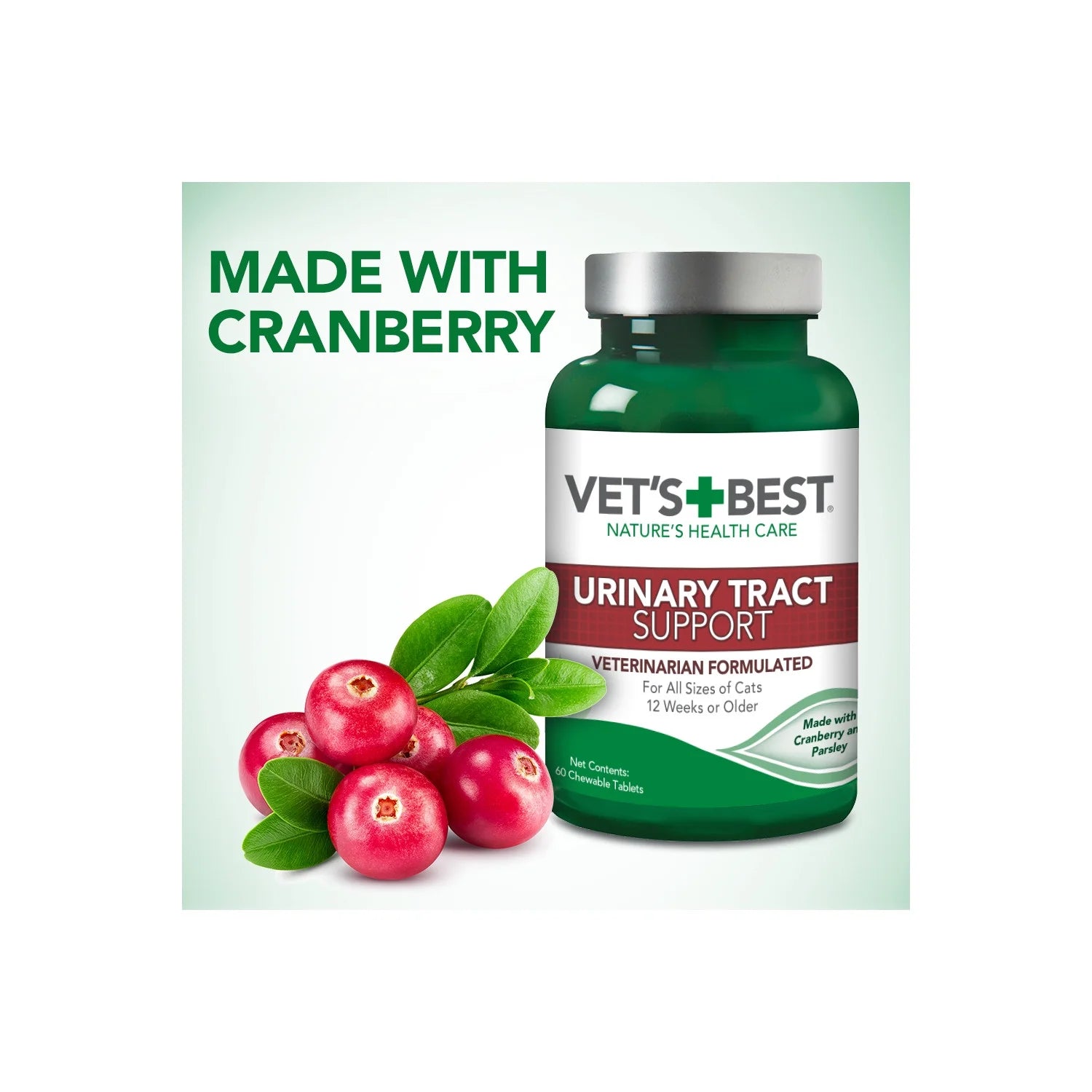 Urinary Tract Support Supplements for Cats - 60 Chewable Tablets