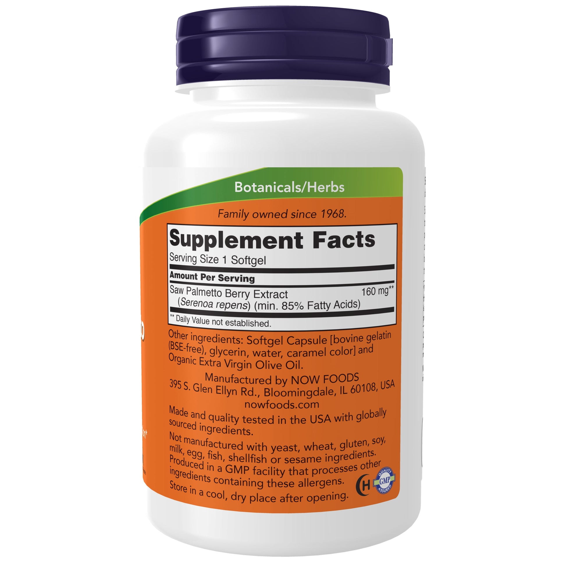 Supplements, Saw Palmetto Extract (Serenoa Repens) 160 Mg, Men'S Health*, 240 Softgels