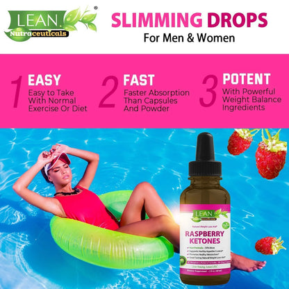 Weight Loss Keto Raspberry Ketone Drops 60 Ml Appetite Suppressant Fat Burner Diet Energy Supplement Metabolism Booster That Work for Belly for Men and Women Slim Faster than Gummy Pill Capsule Tea