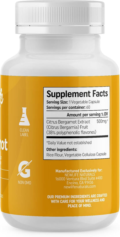 Citrus Bergamot Supplements 500 MG - Heart Health - Supplement for Wellness And