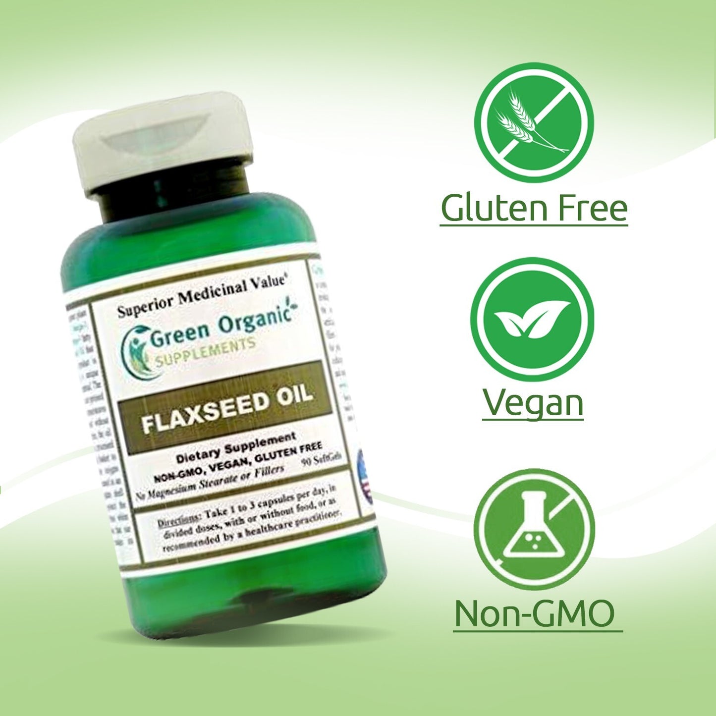 Green Organic Supplements' Flaxseed Oil