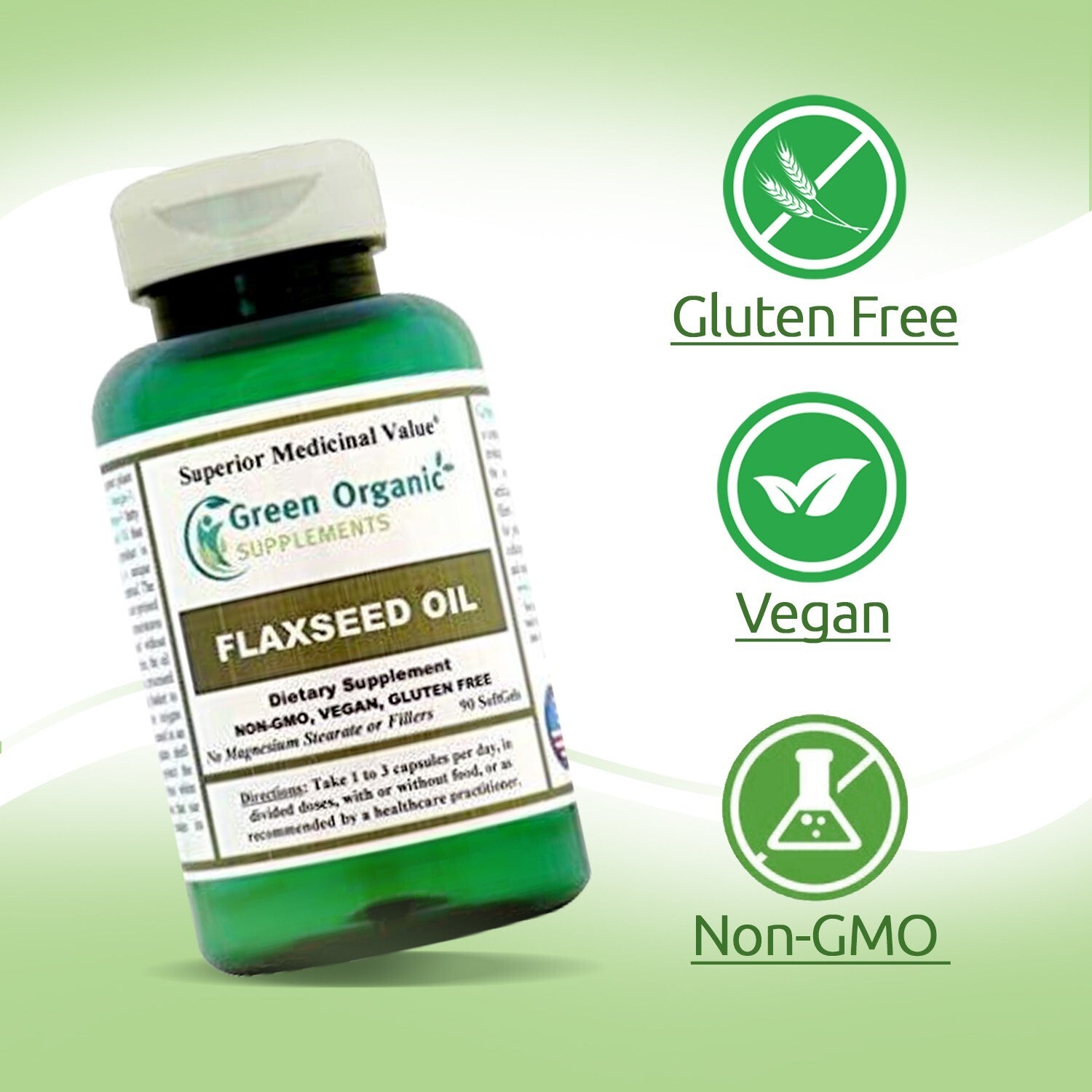 Green Organic Supplements' Flaxseed Oil