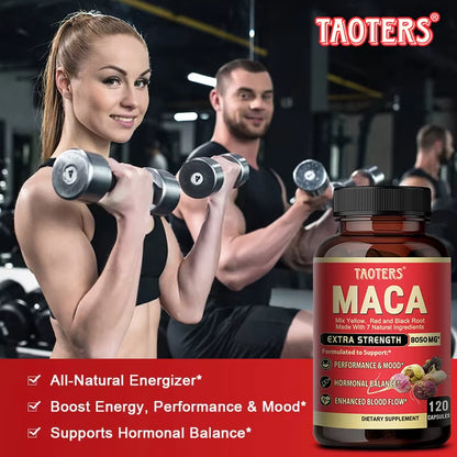 Maca Root Extract Supplements Support Energy, Endurance and Athletic Performance, Mood and Energy.