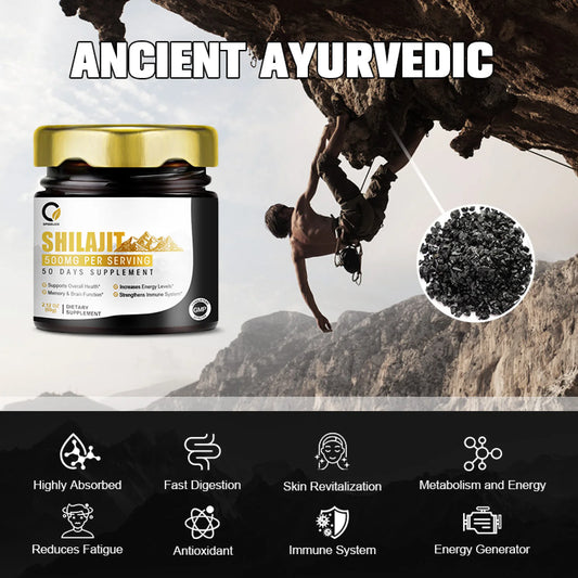 Himalayan Shilajit Resin Supplements 500Mg,Support Immune & Energy for Men and Women,2.1 Oz