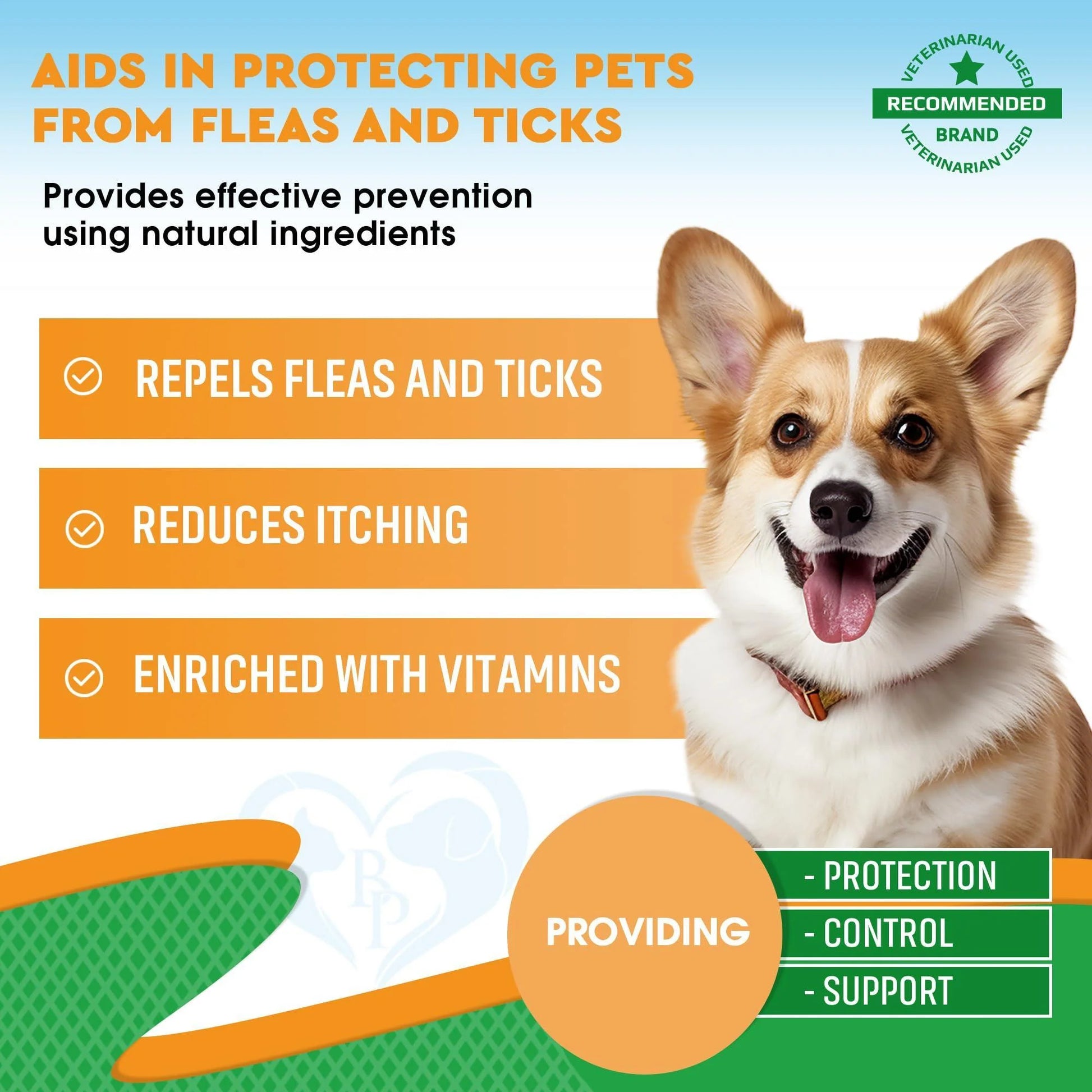 Oral Flea & Tick Prevention for Dogs and Cats Natural Flea Control and Medicine & Treatment for Small and Large Dogs Multivitamin Drops Supplements for Pets Made in USA