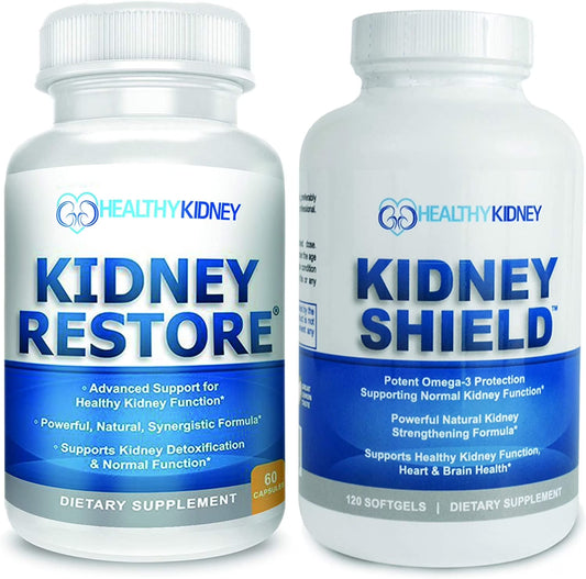Healthy Kidney Kidney Shield +  Bundle: Kidney Support + Kidney Cleanse Supplements