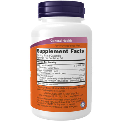 Supplements, Liver Caps with Milk Thistle and Eleuthero, Supports Liver Health*, 100 Capsules