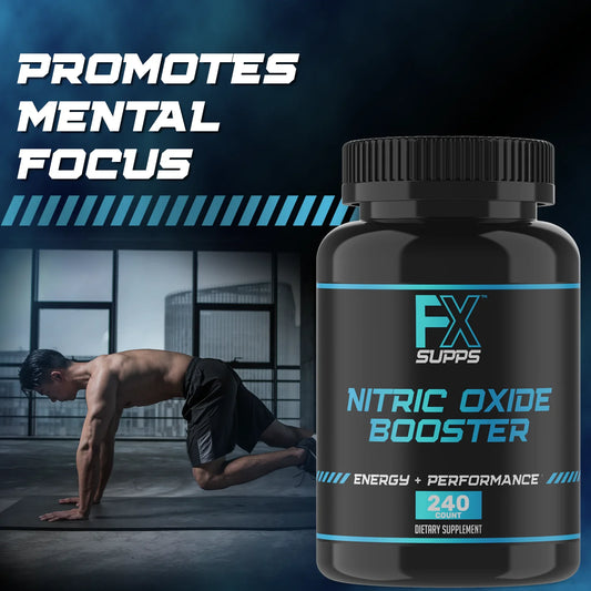 Nitric Oxide Booster Natural 1380 Mg L-Arginine, L-Citrulline, and Beta-Alanine Capsules for Vascularity & Energy, 240 Count