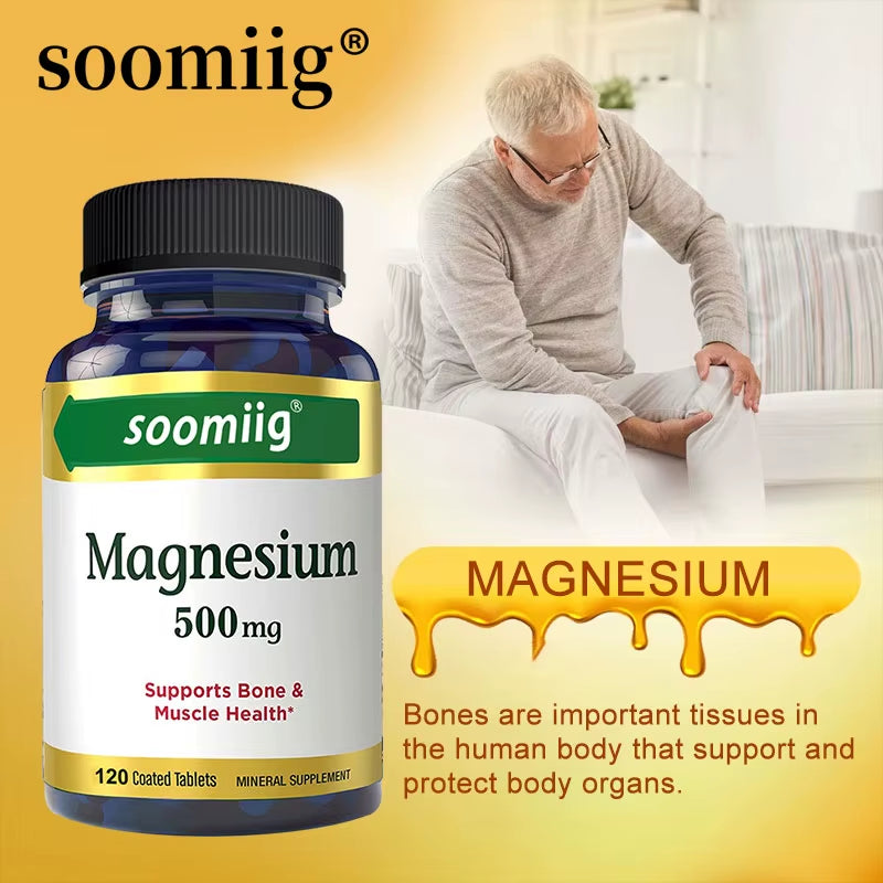 Magnesium Supplements - Supports Deep Sleep, Promotes Muscle Growth, Bone, Brain, Heart Health and Improves Absorption