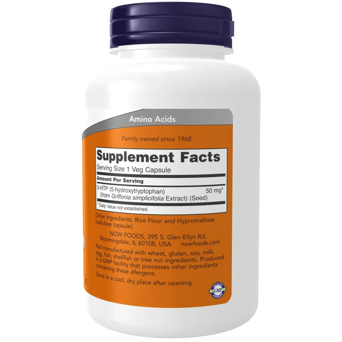 Supplements, 5-HTP (5-Hydroxytryptophan) 50 Mg, Neurotransmitter Support*, 180 Veg Capsules
