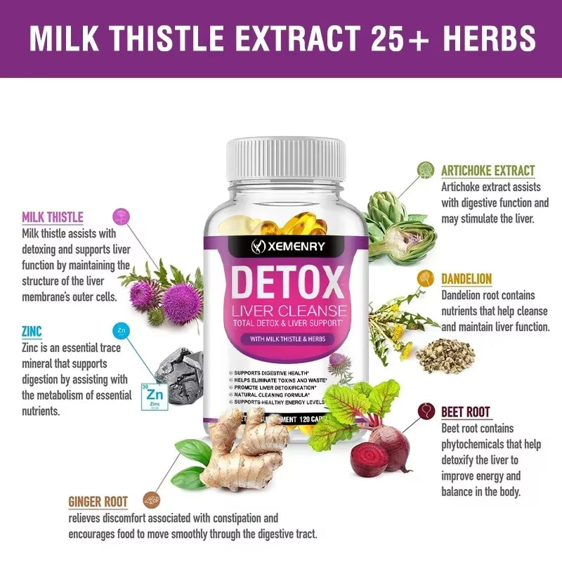 Liver Cleanse Detox - Liver Support Supplements to Enhance Liver Health and Support Gut Health