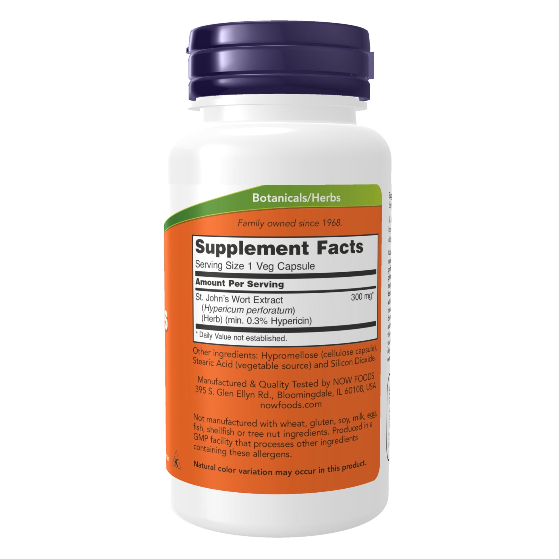 Supplements, St. John'S Wort (Hypericum Perforatum) 300 Mg, Standardized Extract, 100 Veg Capsules