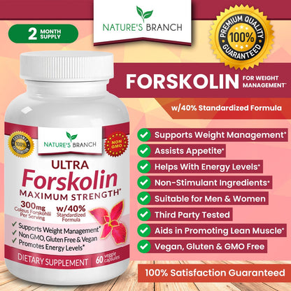 Forskolin for WEIGHT LOSS Supplements | Maximum Strength, Men & Women | USA MADE