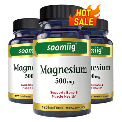 Magnesium Supplements - Supports Deep Sleep, Promotes Muscle Growth, Bone, Brain, Heart Health and Improves Absorption
