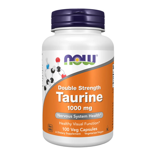 Supplements, Taurine 1,000 Mg, Double Strength, Nervous System Health*, 100 Veg Capsules