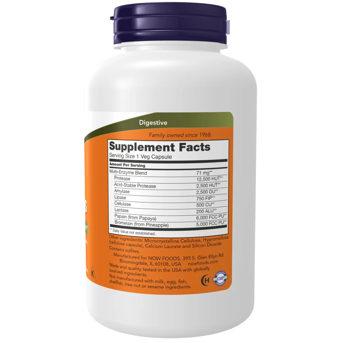 Supplements, Plant Enzymes with Lactase, Protease, Papain and Bromelain, 240 Veg Capsules