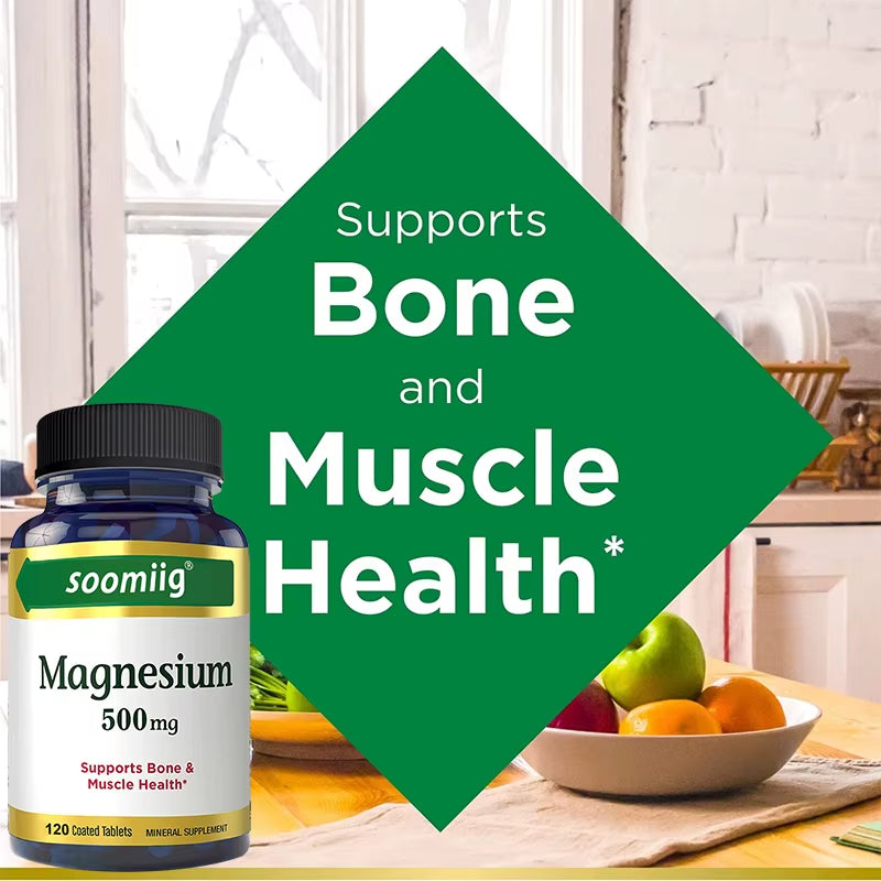 Magnesium Supplements - Supports Deep Sleep, Promotes Muscle Growth, Bone, Brain, Heart Health and Improves Absorption