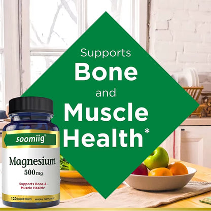 Magnesium Supplements - Supports Deep Sleep, Promotes Muscle Growth, Bone, Brain, Heart Health and Improves Absorption