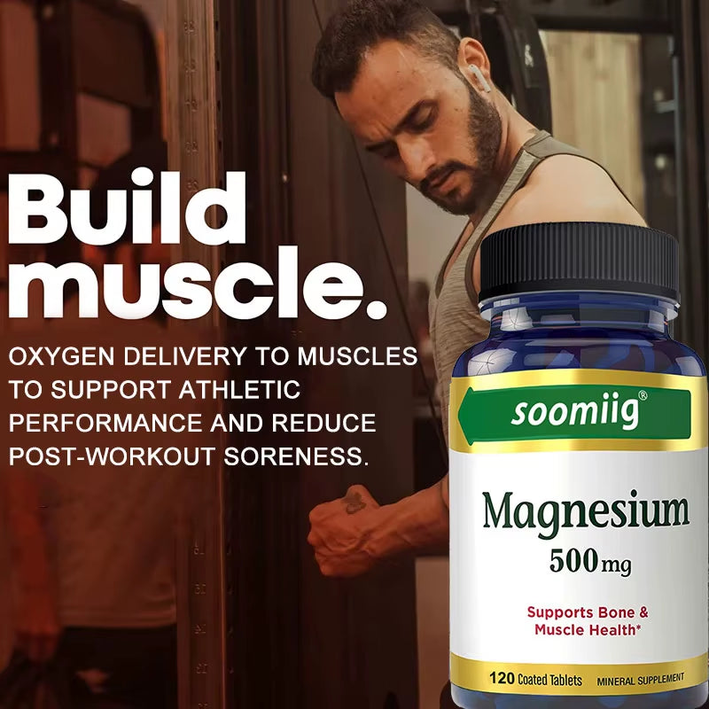Magnesium Supplements - Supports Deep Sleep, Promotes Muscle Growth, Bone, Brain, Heart Health and Improves Absorption