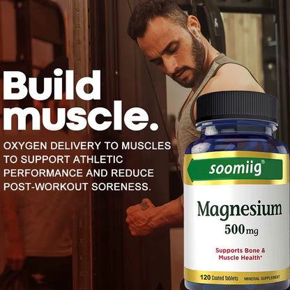 Magnesium Supplements - Supports Deep Sleep, Promotes Muscle Growth, Bone, Brain, Heart Health and Improves Absorption