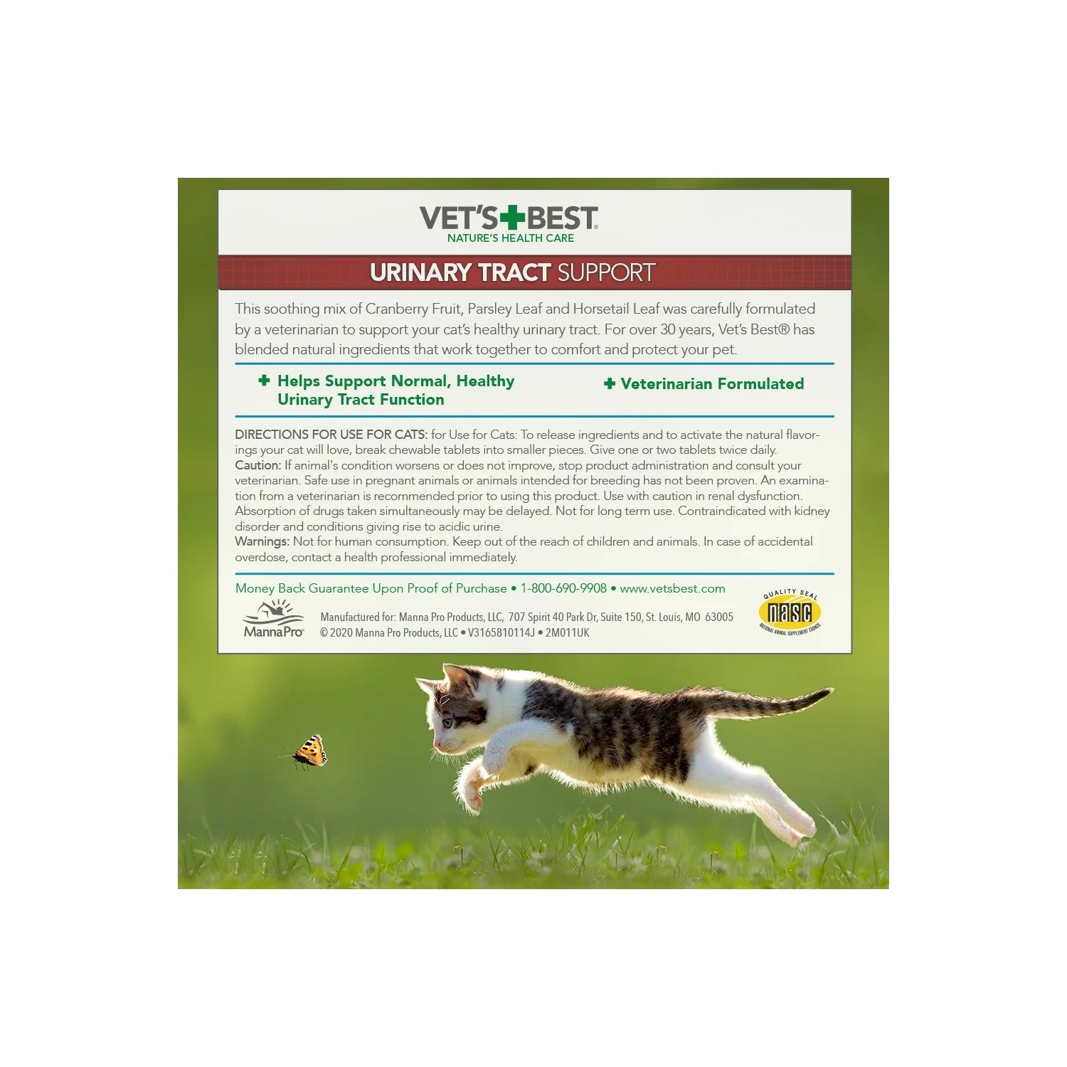 Urinary Tract Support Supplements for Cats - 60 Chewable Tablets