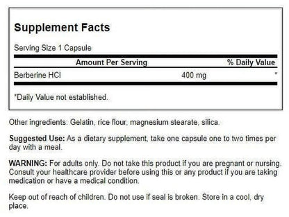 Herbal Supplements Berberine 400 Mg Capsule 60Ct